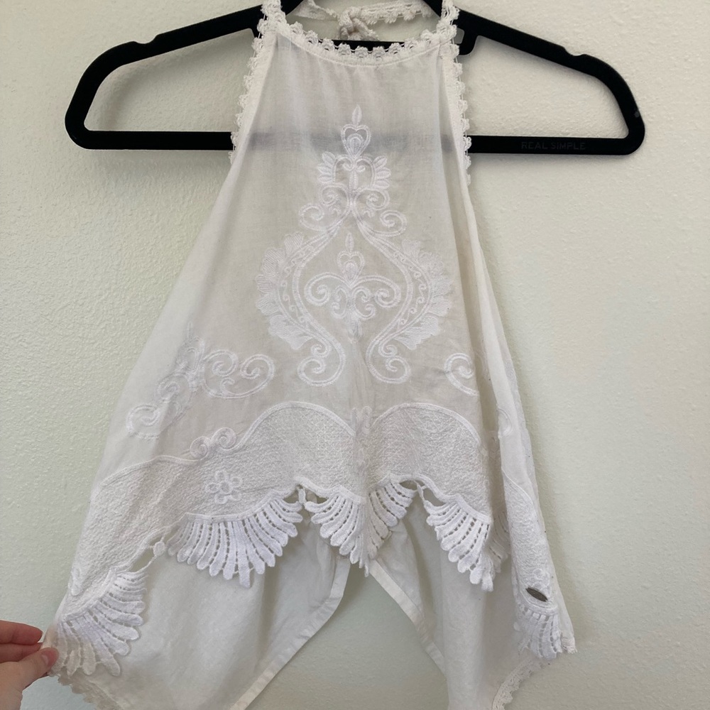 White Rip Curl Halter Neck Tank